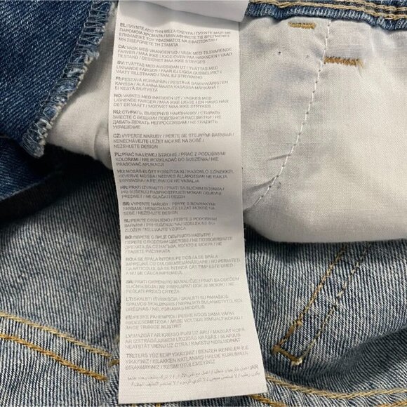 Girls Levi's Size 14 Reg Shortall Overalls Distressed Denim - Picture 9 of 9